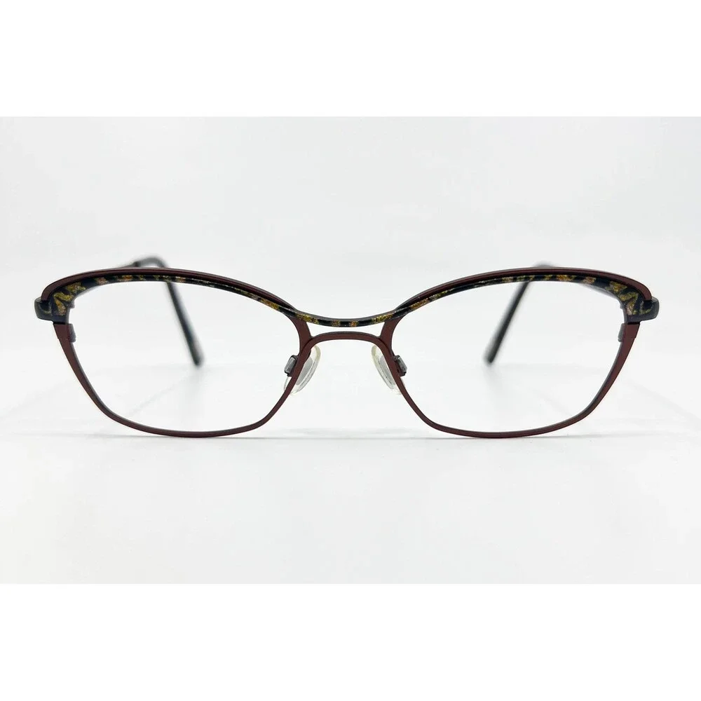 Kliik Eyeglasses Women Burgundy Cat Eye Frames 636 M102 49-18-135